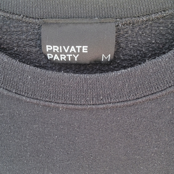 Private Party black Workout Brunch Repeat sweatshirt size Medium - Picture 5 of 9